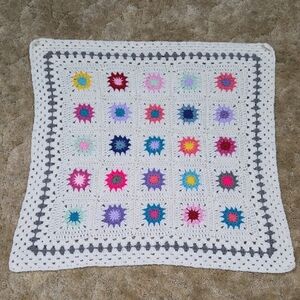 Handcrafted Multicolor Crochet Throw Blanket